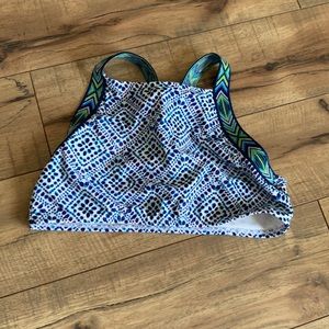 💜5 for $25💜Aztec blue bikini top XL 14/16